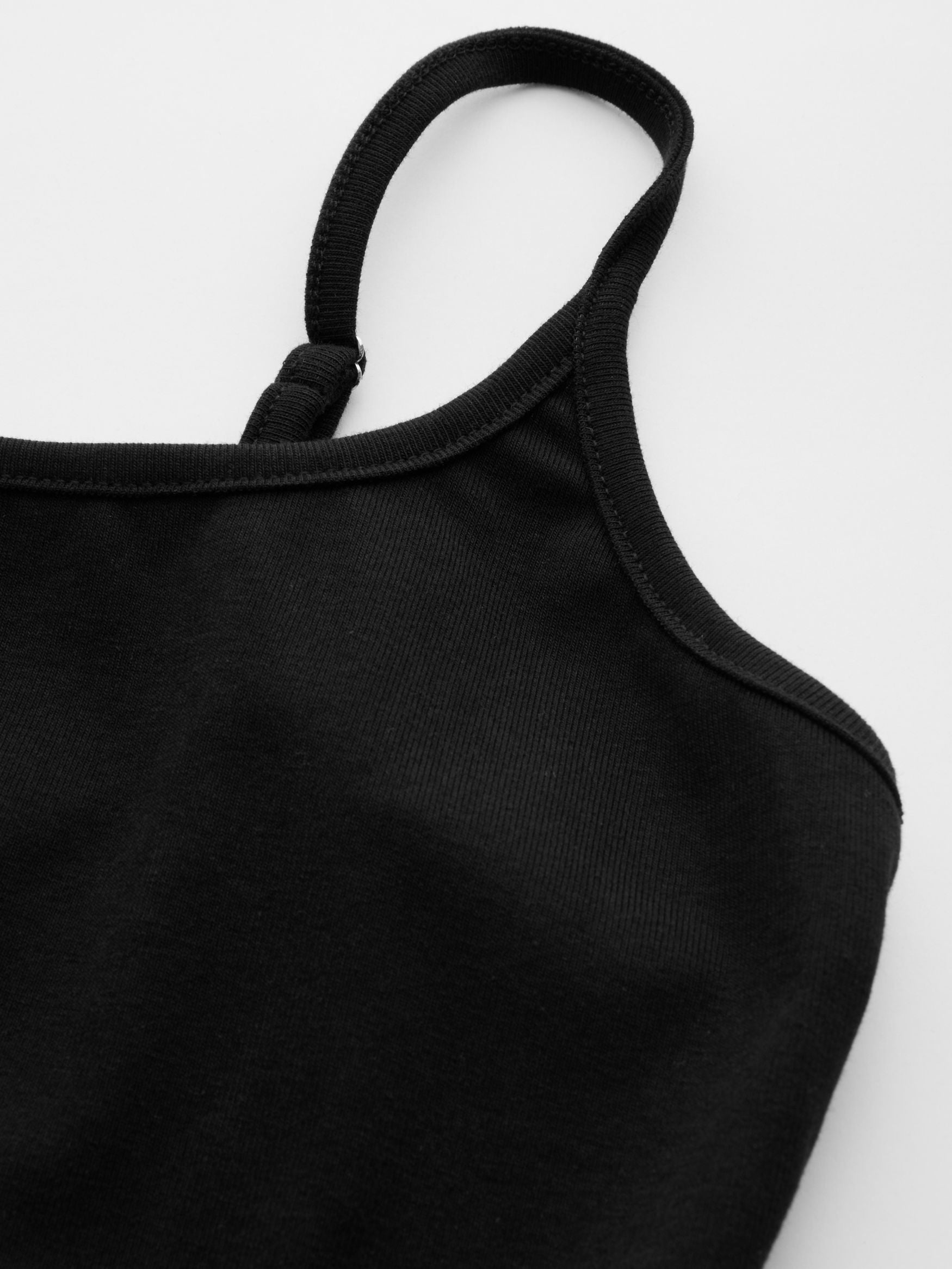 Cotton-blend Solid Adjustable Strap Cami Top