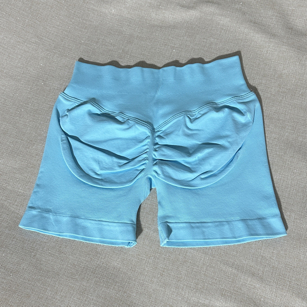 Solid Hip Lifting Active Shorts
