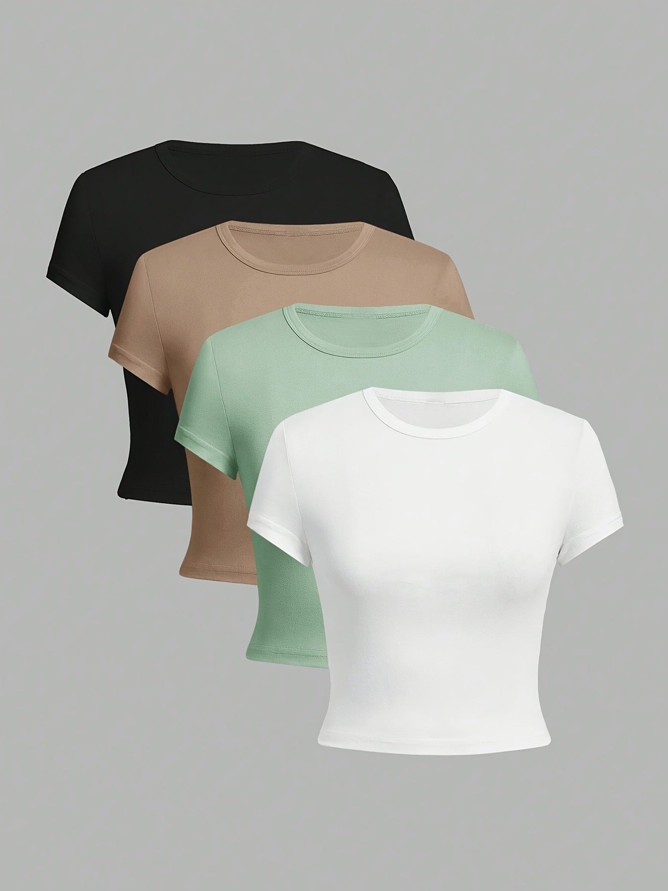 Solid Slim Short Sleeves Tee