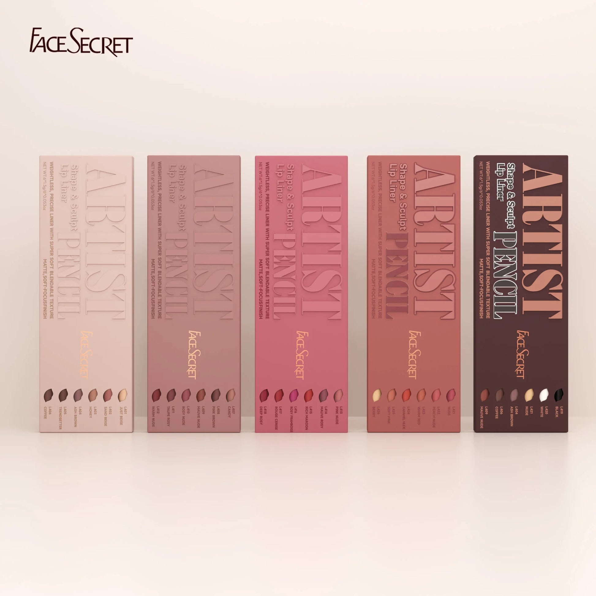 Face Secret Artist Lip Liner Pencil Set