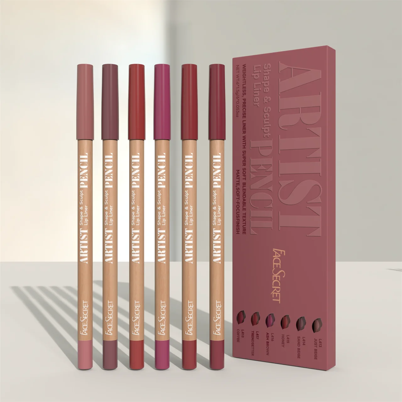 Face Secret Artist Lip Liner Pencil Set